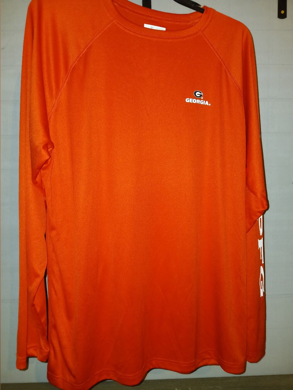 Columbia LS Collegiate PFG Terminal Tackle UGA Performance XL Shirt - RED FF#418